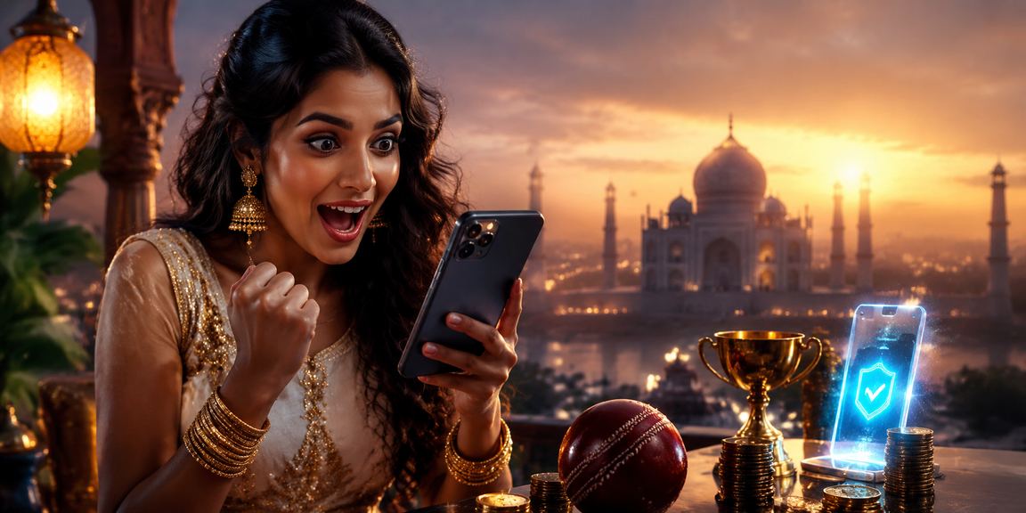 Agra Taj Mahal cricket betting scene with cricket ball